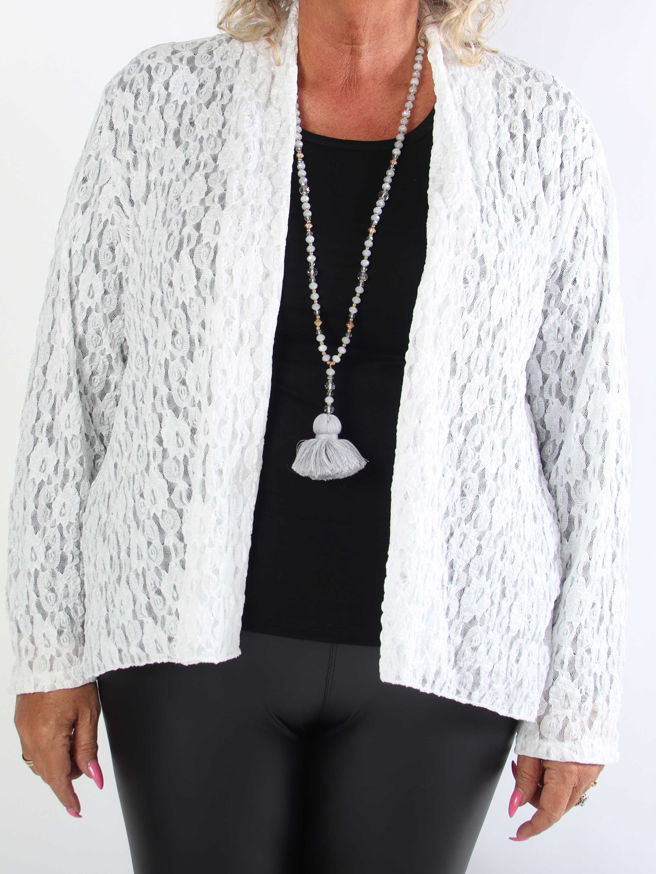Yuri - Semitransparent plus size blondecardigan i en blød viskoseblanding